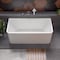 Alfi Brand 59" White Rectangular Acrylic Free Standing Soaking Bathtub AB8858 - alternate 4